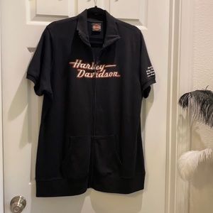 Harley Davidson short sleeve sweatshirt